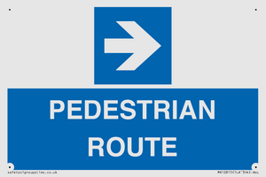 PEDESTRIAN ROUTE - right arrow